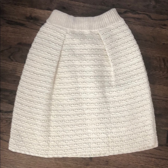 RED Valentino Cream Gold Knit Skirt - Picture 4 of 6